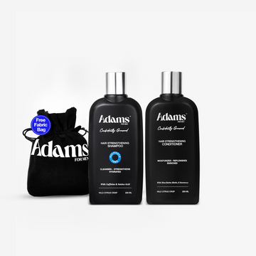 Adams Hair Strengthening Duo +  Signature Fabric Pouch